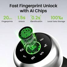 Fingerprint Door Lock, 4 In 1 Fingerprint Door Knob With Keypad, App Control, Auto Lock, Biometric Door Knob With Lock Bedroom, Apartment, Garage, Home Office