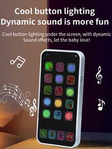 1pc Kids Realistic Smart Phone Toy With Music, Educational, Christmas/Halloween Gift (Batteries Not Included) - Multicolor - View 8