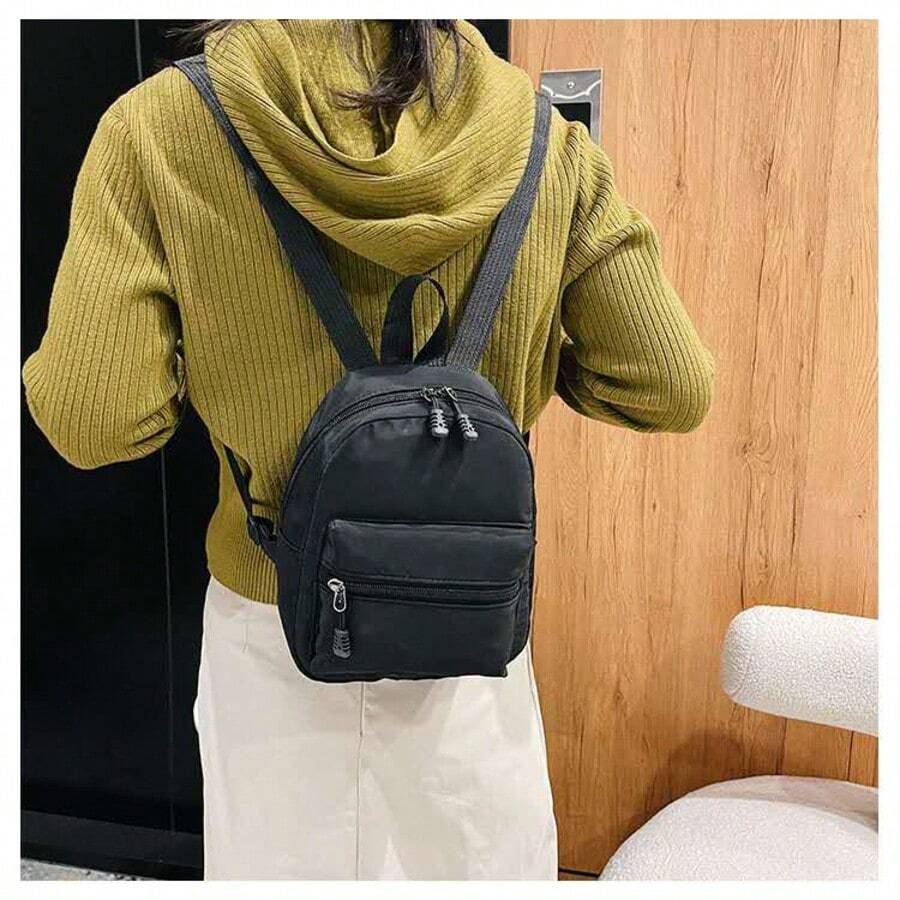 Colorful Stars Printed Backpack, Suitable For High School Students, College Students, Casual And Travel Backpack - 米色 - 查看 1