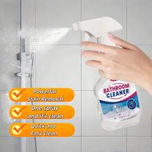 Multi-Purpose Bathroom Cleaner, Suitable For Shower, Walls, Tiles, And Removing Water Stains And Dirt - Multicolor - View 2