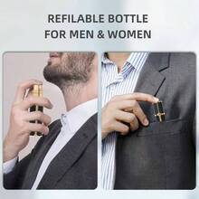 BF00WHB Leather Perfume Bottle 5ml U2013 Bottom - Fill Refillable Dispenser, Leak - Proof Portable Men Women, Travel, Gifting Daily Use WHB - BF00BKS - Xem 2