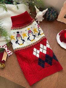 Christmas Cute Pet Sweater, Small Dog/Cat Clothes, Warm Pet Apparel For Autumn/Winter