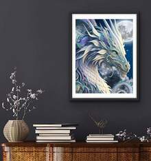 Dragon Diamond Painting Kits For Adults,5D DIY Moon Diamond Art Crystal Diamond Paintings Full Round Drill, Paintings With Diamonds Gem Art For Home Wall Decor 12x16 Inch - G7244-Mỹ - Xem 12