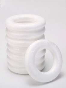 2个泡沫花环圈，DIY聚苯乙烯圆形花环，适用于婚礼、生日派对、万圣节、圣诞节、情人节装饰、人造花环制作、背景装饰、复活节装饰品 - 彩色 - 查看 7