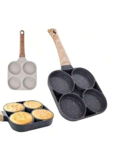 Frigideira Cerâmica Antiaderente Com 4 Divisórias Frita Ovos