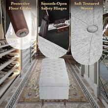 Home Decor | Tufted Ainsley Button Storage Ottoman Bench With Hinged Lid | Ottoman Bench With Storage For Living Room &