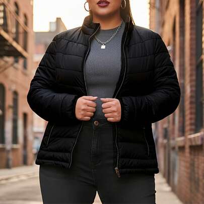 Chamarra Chaqueta Termica para Dama Tallas Extra Plus Moda de Temporada Chamarra Abrigadora Diferentes Colores