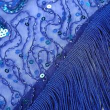 1920s Shawl Wraps Sequin Beaded Evening Cape For Gatsby Party Bridal Shawl Women Evening Cape Flapper Cover Up{"Color_name":"Blue"} - 藍色的 - 查看 6