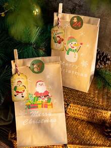 1 Set = 100 Stücke Weihnachts-Geschenkanhänger aus Kraftpapier, Weihnachtsbaumschmuck, DIY Weihnachtsgeschenke, Karten mit Schnüren für Weihnachtsbaum Nachrichtenetiketten