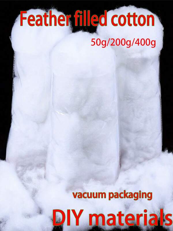 1pc Christmas Tree & Snowflake Decor, High-Quality White Polyester Fiber Filling, Compressed Packaging, Soft, Fluffy, Highly Elastic Pillow Filler Material Suitable For DIY Dolls And Handmade Pillows, Warm Insulation