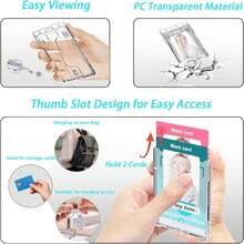 Wrist Card Holder Cruise Lanyard,Wrist Coil ID Badge Holder With Multitool Aluminum Carabiner Clip,Stretchable Spiral Wristband Key Ring,For Lanyard Outdoor Cruise Ship (Clear Vertical, PC) - ColorD - 查看 4