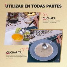 24 Piezas Cubiertos De Acero Inoxidable, Juego De Cubiertos Para 6, Cubiertos Profesionales Con Cuchillos, Tenedores y Cucharas Resistente Al Lavaplatos! Para Casa, Restaurante o Viaje Oro - Nergo y Plata - Ver 7