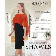 Baoqiya Women's Capelet Shawls And Wraps For Evening Dresses Soft Bridesmaid Shawl Chiffon Cape Wedding Cover Up{"Color_name":"Caramel"} - Caramel - 查看 5