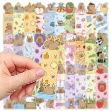 30 Marcadores de Libros de Capibara de Dibujos Animados, Pequeña Decoración de Nicho, Marcador de Lectura, Marcador de Escritorio, Cuenta de Mano, Marcador Portátil - 1 - Ver 5