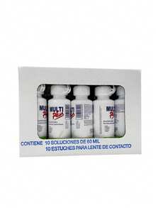 Multiplus Solución Limpiadora para Lentes de Contacto Blandos 60 Ml con 10 piezas - Menos de 120 ml - Ver 3
