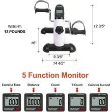 Under Desk Bike Pedal Exerciser Portable Home Exercise Bike Pedal Exerciser Foot Peddler Portable Leg Peddler Portable Cycle Bike Hands Arm Trainer