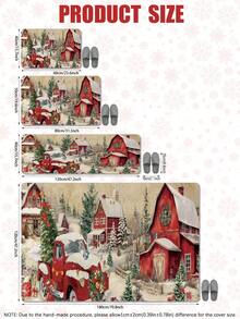 1 pieza Felpudo decorativo navideño, alfombra de entrada, alfombra de pasillo, adecuado para decoración navideña en cocina, sala de estar, patio, dormitorio, gran regalo de Navidad