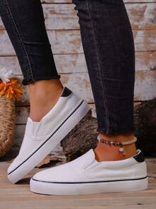 情侣帆布鞋，一脚蹬休闲鞋，步行鞋，时尚休闲百搭经典帆布鞋