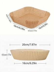 Square/Circular Disposable Air Fryer Liners 20/50/100/200Pcs 8-Inch Paper Air Fryer Liner Pots Non-Stick Baking Trays Oven Accessories Kitchen Gadgets Kitchen Accessories Kitchen Accessories Christmas And Halloween Gifts New Year Gifts