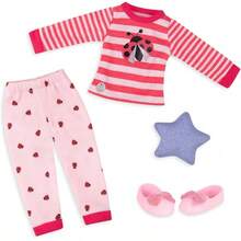 Glitter Girls Dolls by Battat - Dreaming Fashion Outfit (Rosa) - Ropa y Accesorios para muñecas de 14 Pulgadas para niños de 3 años en adelante - Juguetes para niños - Pijama de mariquita brillante - Ver 5