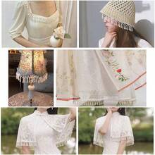 3 Yards Pearl Bead Tassel Lace Ribbon Applique Pearl Fringe Tassle Beaded Lace Ribbon Sewing Clothing Edge Curtain For Sewing Wedding Bridal Dress Sash Belt Headwear Curtain White