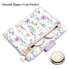 Small Wallets For Women Slim Minimalistfor Bifold Credit Card Holder For Pocket Or Purse, White Daisy{"Color_name":"WhiteDaisy"} - 多色8 - 查看 6