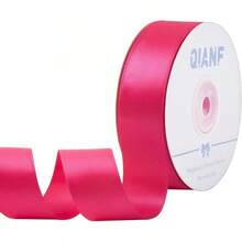 Cream Ribbon 1 Inch Double Face Satin Ribbon For Gift Wrapping Hair Bows Making Chair Sash Valentine's Day Wedding Birthday Party Invitation Decorations Floral Craft Sewing, 25 Yards - 175-亮粉色 - 查看 10