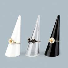 1 pieza/3 piezas Soporte de exhibición de anillos en forma de cono de acrílico, soporte para joyas, accesorio de exhibición de anillos - soporte de exhibición del anillo - Ver 12