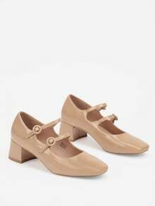 Décolleté Mary Jane lucidi da donna, casual per lavoro/ufficio, adatti per primavera/autunno