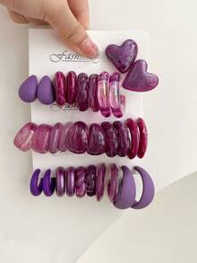 5-15 pares de pendientes colgantes de resina acrílica con diseños surtidos vintage de monedas, corazones, gotas de agua y formas geométricas, un regalo de joyería para mujeres, el Día de la Madre, San Valentín, Navidad y uso diario