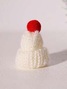 1pc Mini Christmas Hats And Scarves Small Doll Size Santa Hats ,Christmas Knit Doll Hats & Scarves Decor, Small Snowman & Mini Santa Hats For Dolls, Mini Xmas Ornaments Home Decor Christmas Decorations Room Decor Winter