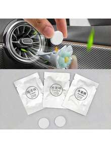 10pcs Car Air Vent Clip Fragrance Refill Solid Aromatherapy Scent Pads, Air Freshener Set, Creates Long-Lasting Pleasant Ambiance, Effectively Eliminates Odors, Improves Air Quality, Easy To Replace Scent Pads - White - View 12
