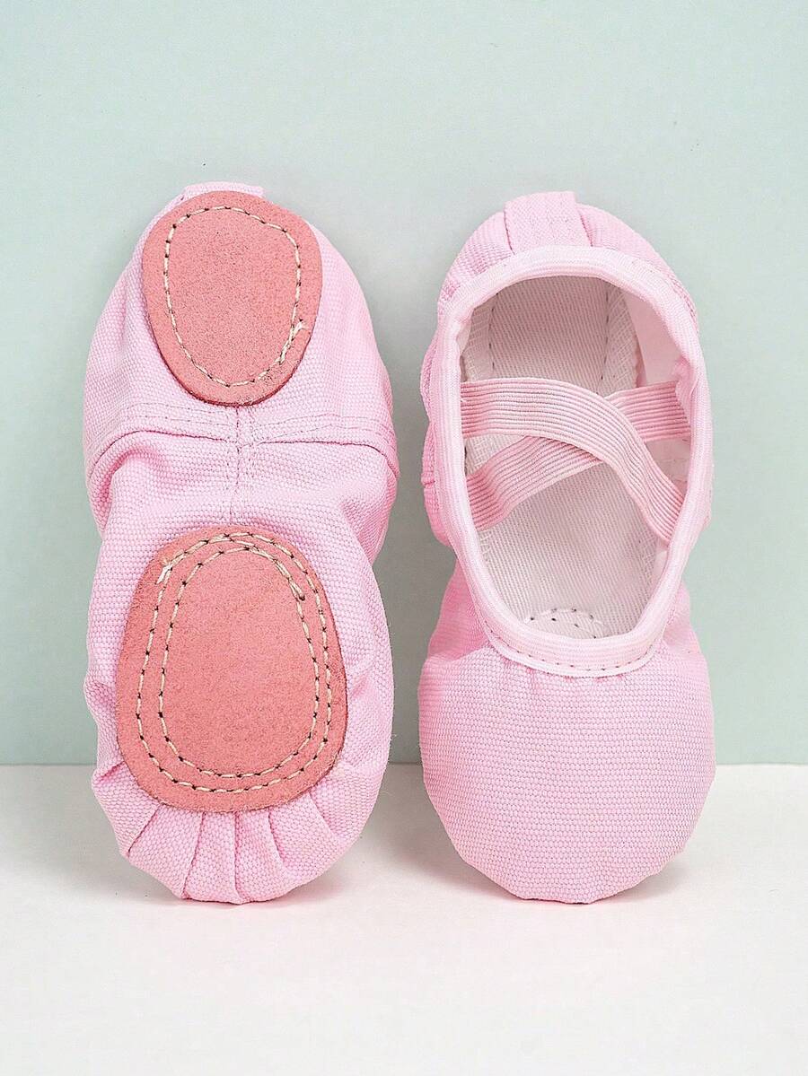 Kids Toddlers' Soft Bottom Ballet Shoes Ideal For Dance Practice Indoors With Full Elastic Force, Soft & Durable Fabric, Slip-On Style