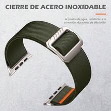 Brazaletes deportivos elsticos de nylon para hombres, compatibles con Ultra 2 BandUltra Band 49mm, Series 1098654321SE 42mm44mm45mm46mm49mm - Verde militar/Titanio - Ver 4