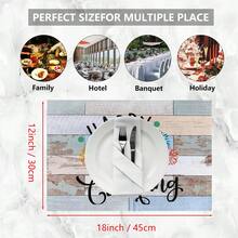 1 件/4 件/6 件户外露营图案印花亚麻餐垫，适用于餐桌、四季装饰、现代可洗桌垫、房间装饰、杯垫、厨房餐垫、室内外派对装饰、家居装饰、理想礼物 - 彩色 - 查看 10