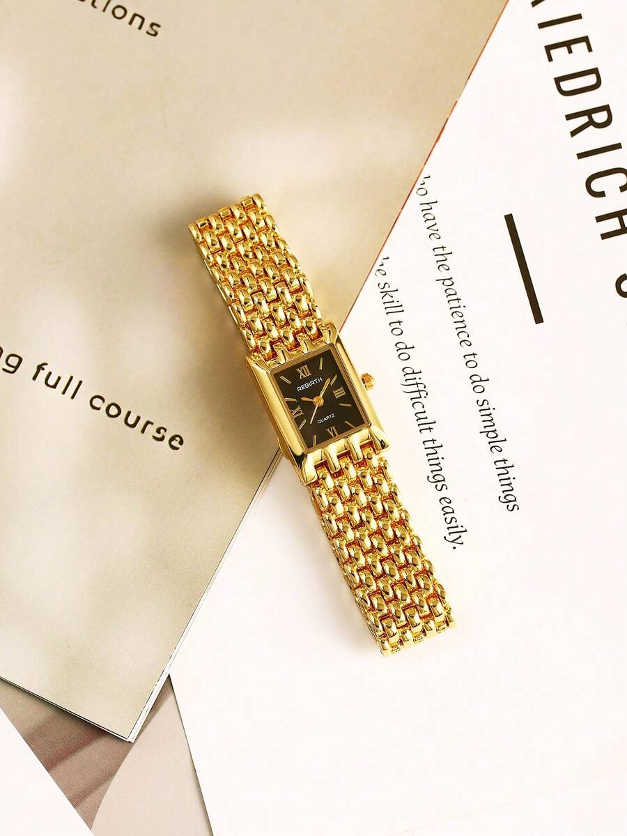 1pc Women's Minimalist Fashion Business Quartz Wrist Watch With Roman Numeral Scale, Suitable For Daily Wear