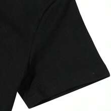 Women's Casual Graphic T-Shirt - Black Rose & Skeleton Hand Design With RUN LITTLE MOUSE Slogan, Floral Print Round Neck Summer Tee For Valentine's Day, Edgy Romantic Style, Ladies T Shirts, Everyday Comfort, Comfortable Fit - màu đen - Xem 2