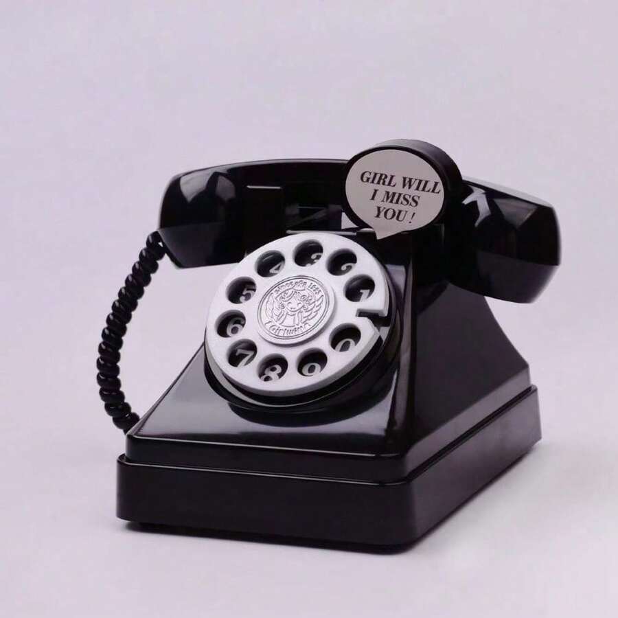 Charming Penny Phone Bank Heart-Shaped Retro Style Room Decoration Ideal Birthday Gift For Girls Unique Photography Prop Mixed Colors Decorative Display Piece Gift Giving Item Retro Room Decor Heart-Shaped Bank Vintage Aesthetic Whimsical Design Artisanal Replica Lightweight Decor Kids Educational Toy - 黑色 - 查看 1