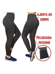 Kit 2 Women's Thermal Plush Flannel Leg Pants Winter Gym - 1 ĐEN + 1 XANH ĐẬM - Xem 6