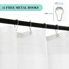 YI & ZE Waffle Weave Shower Curtain With Snap-In Fabric Liner Set, Hotel Style, Slub Textured Shower Curtain, 12 Metal Hooks Included, Waterproof & Washable Heavyweight Fabric, Teal, 72" W X 72" H{"Color_name":"WaffleTeal","Size_name":"72\"Wx72\"L(Packof1)"} - 多色4 - 查看 6