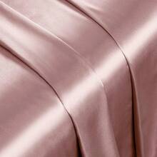 Silky Soft Pink Twin XL Satin Bed Sheets Set, 1 Deep Pocket Fitted Sheet + 1 Flat Sheet + 1 Pillowcase,  In 2025 - 玫瑰金色 - 查看 8