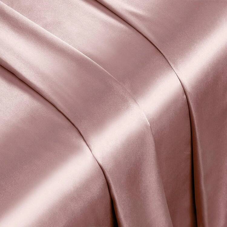 Silky Soft Pink Twin XL Satin Bed Sheets Set, 1 Deep Pocket Fitted Sheet + 1 Flat Sheet + 1 Pillowcase,  In 2025 - 玫瑰金色 - 查看 8
