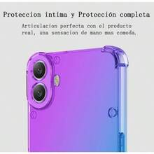 Funda para Nothing Phone 2A Case Uso Rudo, Transparente Colores Degradados Protectora de Cmara Anticada Carcasa BumperPrpura Azul - Teléfono 1 de CMF - Ver 3