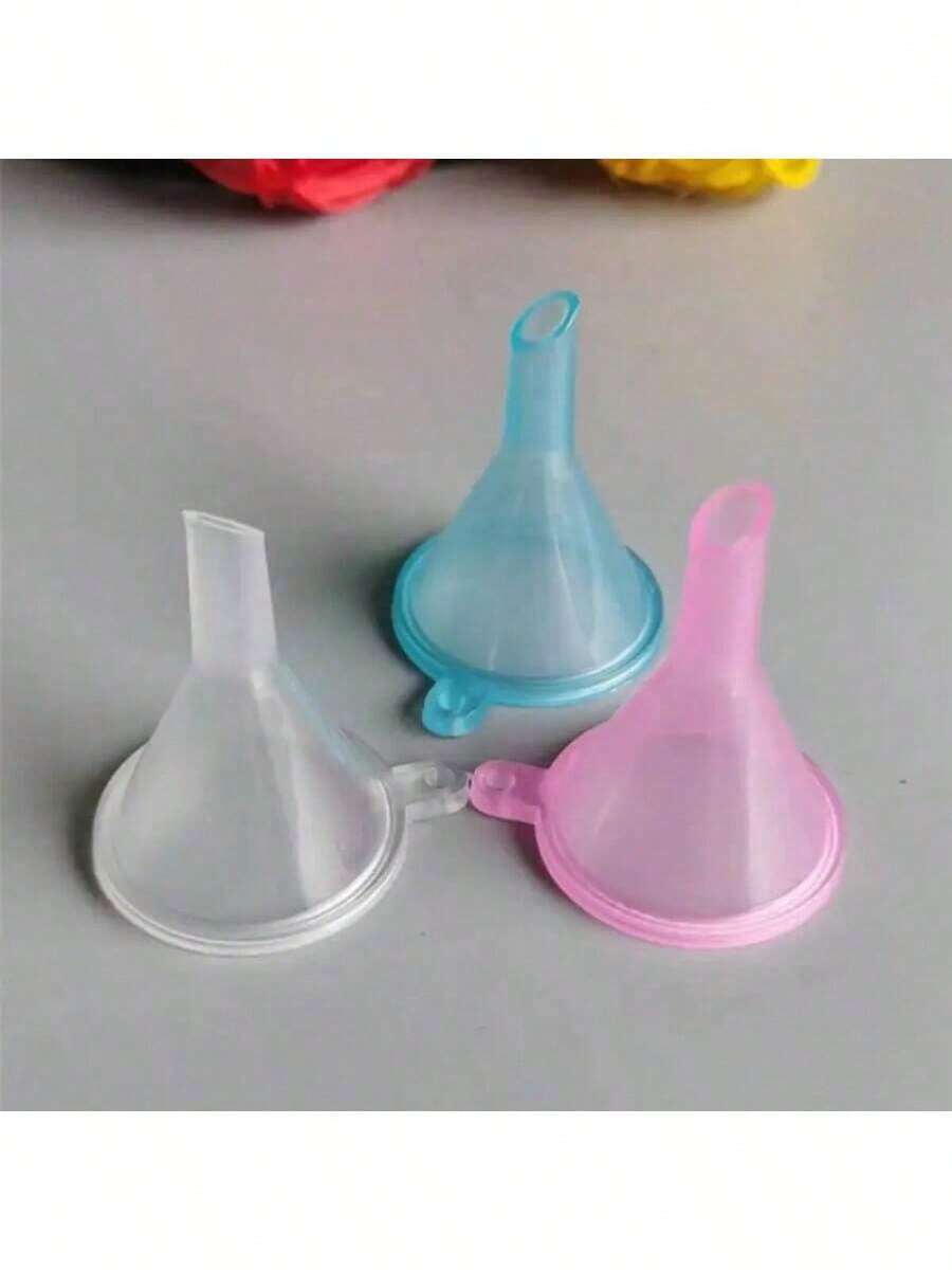 Mini Travel Funnel, Plastic Transfer Tool For Cosmetics, Perfume, Essential Oils, Suitable For Lab Bottles, Essential Oils, Perfumes, Spices, Sand Art, Camping And Powders - Essential Tool For Precise Measurement And Transfer - Multicolor - View 1