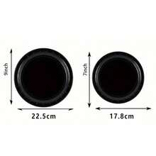 100/60/40/20/10pcs 7inch/9inch Disposable Paper Plates, Thick & Leak-Proof, Easy Clean Up For Party, Camping, Picnic, Birthday, Christmas, Thanksgiving, Halloween, Easter, Graduation, Ramadan - Black - View 2