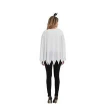 Easy Halloween Costumes Woman 2024 - Plus Size Pumpkin Ghost Evil Skeleton Spider Web Poncho With Headband,Adult Cosutme Set{"Color_name":"WhiteBoo"} - WhiteBoo - View 5