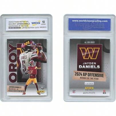 2024 Panini Jayden Daniels Of Year RC Card #OROY - Graded GEM Mint 10