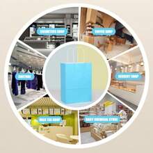 24 Pieces Paper Gift Bags In 6 Colors Kraft Paper Party Favor Bags With Handles For Birthday Wedding And Party Supplies