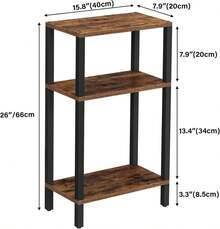 Small Side Table, Narrow End Table, Skinny Sofa Table, Slim Nightstand, Couch Table, Living Room, Bed Room, Brown TB01BB062,23090393 - 巧克力棕 - 查看 5