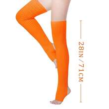 V28 Long Leg Warmer, Women's Men 80s Party Ribbed Knit Dance Sports{"Color_name":"Hole71-Orange"} - 多色19 - 查看 5